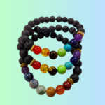 7 Chakra Healing Bracelet Set with Lava Stone
